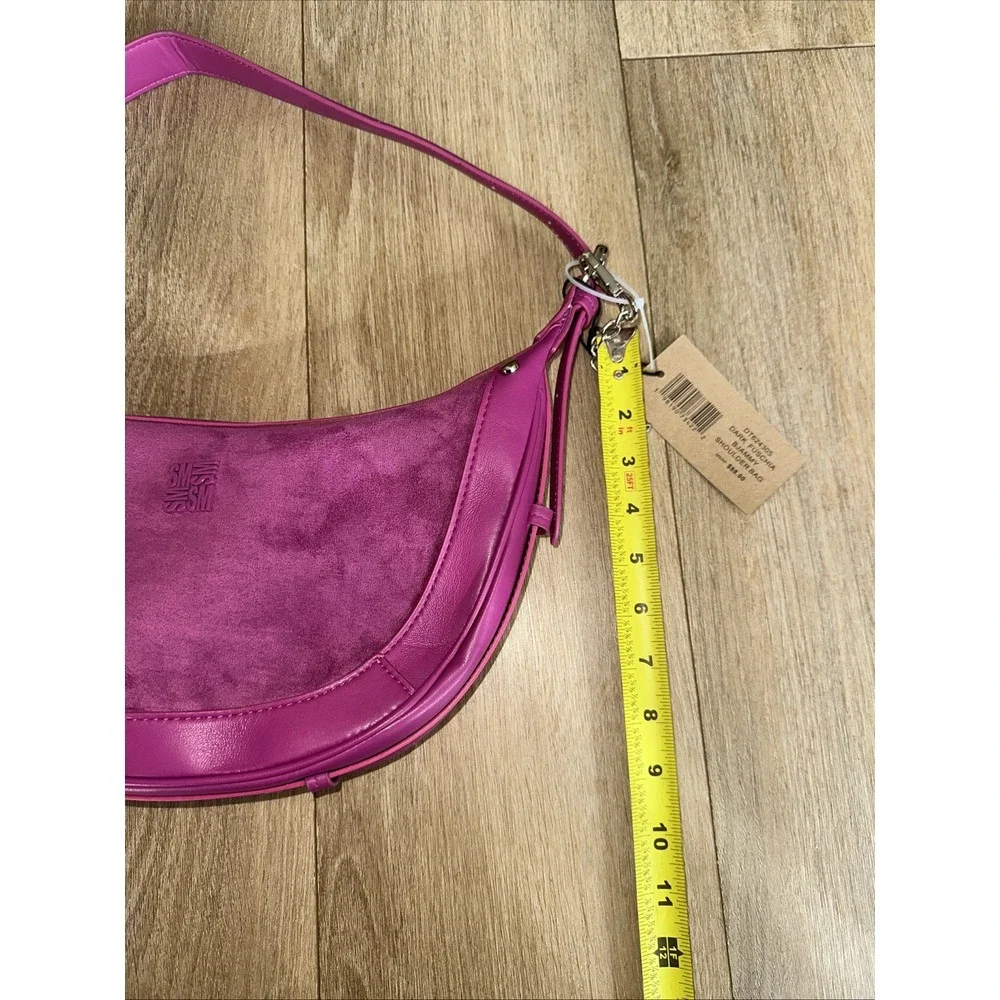 Steve Madden Dark Fuschia‎ BJammy Shouler Bag Silver Hardware NEW